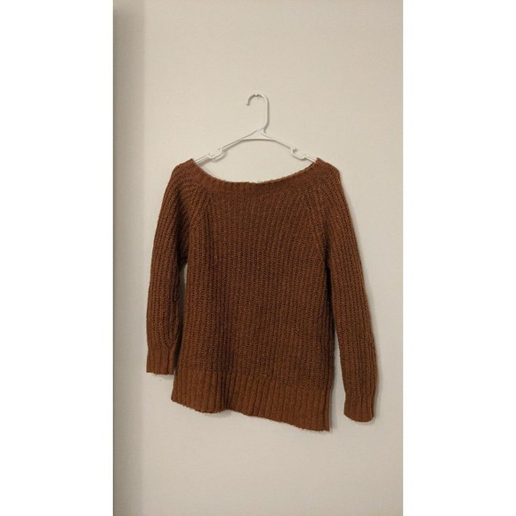 American Eagle By Payless Sweaters - American Eagle Off the Shoulder Orange/Rust Sweater XS